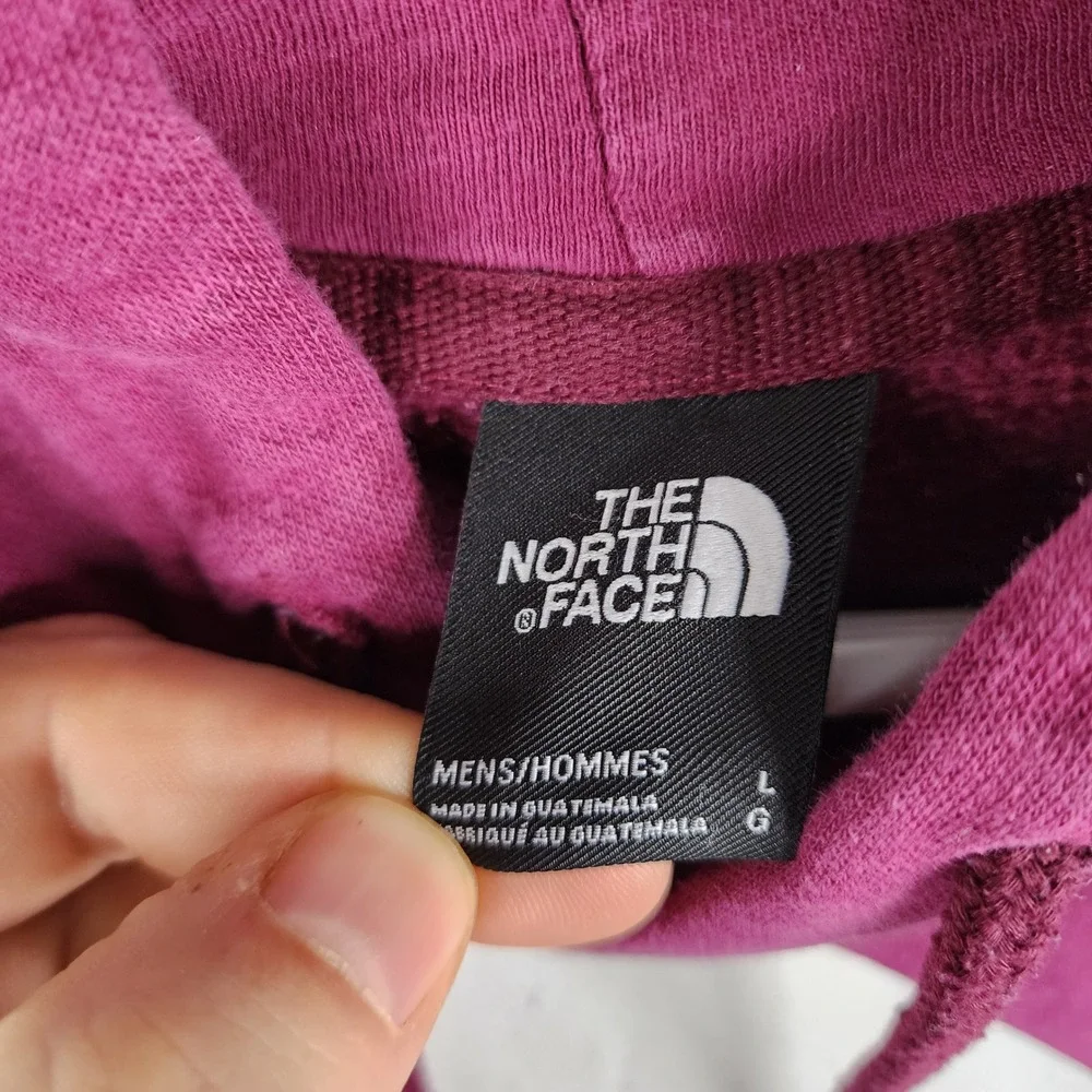 The North Face Mens‎ Hoodie Burgundy Graphic Logo Pullover Large
